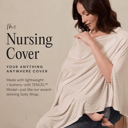 Solly Baby Nursing Cover, Breathable Breastfeeding Cover-Up, Sage Chequer - color: Sage Chequer