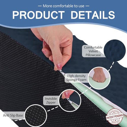 Wedge Pillow for Side Sleeping, Body Positioning Foam Wedge Pillow - color: Dark Blue
