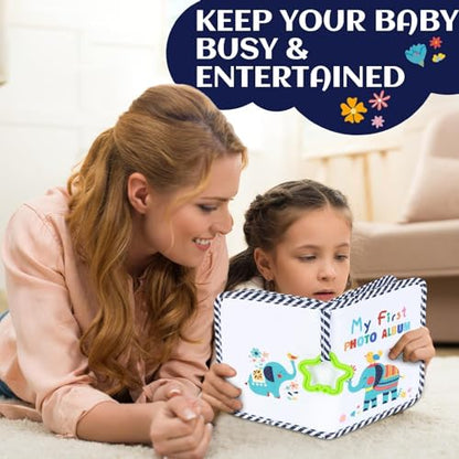 ZOIIWA Baby's My First Family Album Soft Photo Cloth Book (Elephant) - style: Elephant
