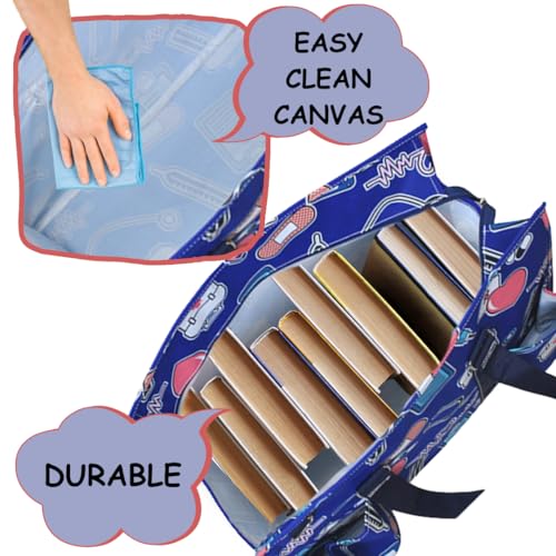 NGIL Work Tote Bag with Exterior Pockets - color: Ngil Zip-nurse Theme-navy
