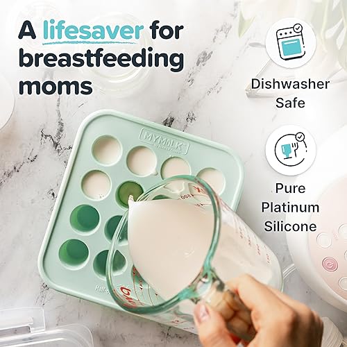 Souper Cubes My Milk Silicone Breast Milk Freezer Trays, Mint, 2-Pack - color: Mint