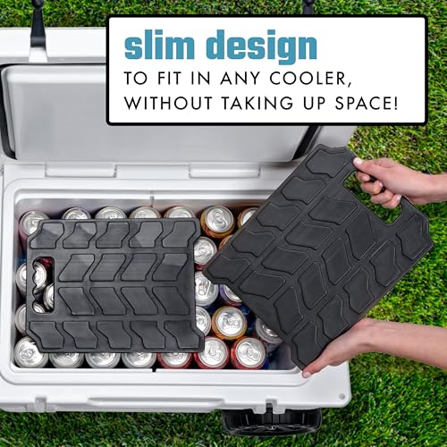 Cool Coolers by Fit & Fresh XL Tire Reusable Ice Packs for Coolers, 2pk