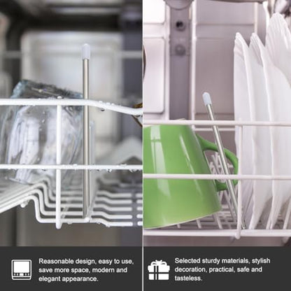 BESTOYARD Stainless Steel Bottle Drying Rack 6- Bottle Drying Rack for Kitchen Counter Draining Organizer for Cups Soda Bottles Space-Saving Storage