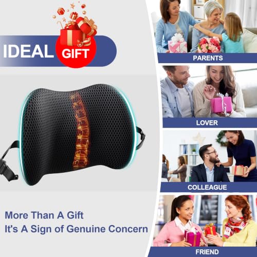 BYMECOST Lumbar Support Pillow for Car, Memory Foam Car Back Cushion - color: Black Breathable 4d Mesh
