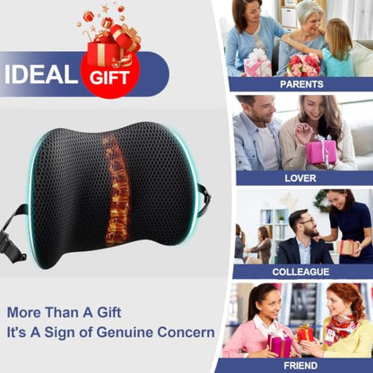 BYMECOST Lumbar Support Pillow for Car, Memory Foam Car Back Cushion - color: Black Breathable 4d Mesh