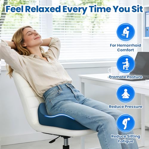 SweetSlubr X-Large Donut Pillow Seat Cushion, Lifting Cushions (Blue) - color: Blue, size: X-Large