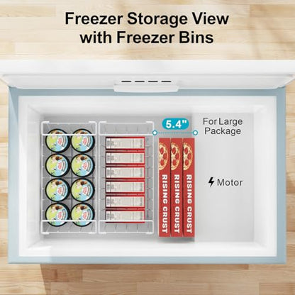 iSPECLE Freezer Organizer - Small Storage Baskets for 7 Cu.Ft, 3 Pack - color: 3-Pack White