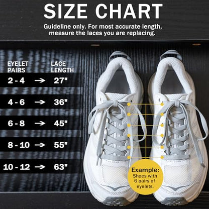 anan520 Flat Shoe Laces for Sneakers Elastic Shoe Laces Athletic Shoelaces - color: 1white, size: 27 inches