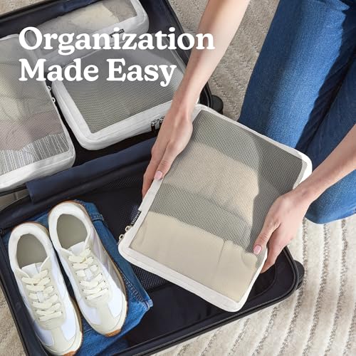 Vandel Space-Saving Compression Packing Cubes for Women 4-Pack Compressible - color: 8. White, size: 4 Pack (Compression)