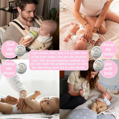 Lovely Double-Sided New Parents Funny Decision Coin with Blessing Card - color: Stylea-silver