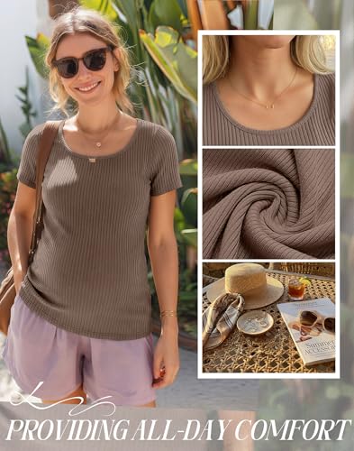 Oakgarden 4 Pack Women's Maternity Shirts - color: Coffee, White, Light Gray, Black, size: Small