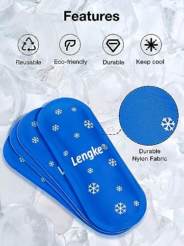 Leng Ke TSA Approved Ice Packs 4 pcs, Upgraded Reusable Ice Packs for Insulin Cooler Travel Case - color: #4pcs Ice Packs