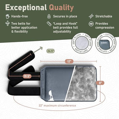 Medium Gel Ice Pack Wrap with Straps, Stretchable 8" x 23" - style: Grey