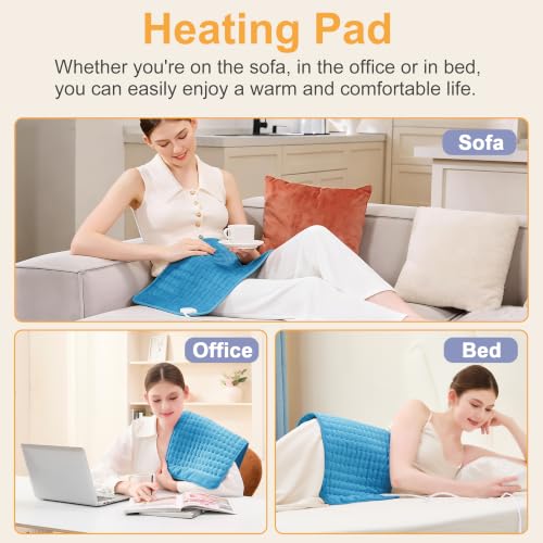 Heating Pad,Electric Heating Pads,Heating Pad for Back,Blue,24x12 Inch - color: Blue, size: 24x12 Inch