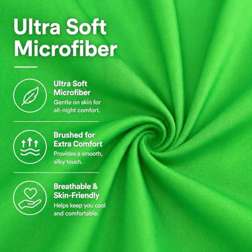 EVOLIVE Body Pillow Cover 21"x54", Microfiber Hidden Zipper (Classic Green) - color: Classic Green