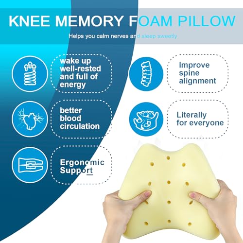 Knee Pillow for Side Sleepers Hip Pain, Leg Pillow for Side Sleeping - size: Extra Large Gray 1 Pack