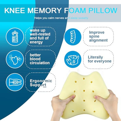 Knee Pillow for Side Sleepers Hip Pain, Leg Pillow for Side Sleeping - size: Extra Large Gray 1 Pack