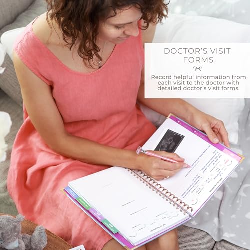 Clever Fox Pregnancy Journal, Expecting First Time Mom Planner Lavender - color: Lavender, size: 9" x 10.5" SonoFrame Edition