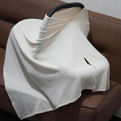 Beige Nursing Cover for Breastfeeding, Privacy Feeding Shawl - color: Beige