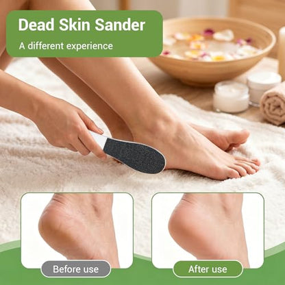 15 Pcs Pedicure Foot Files for Feet, Professional Double Sided Heel Callus Emery Boards with Plastic Handle for Feet Scrubber