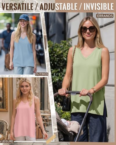 3 Pack Womens Maternity Nursing Tank Top - color: Blue, Pink, Macaron Green, size: Large