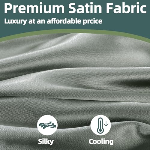 BALAPET Silky Satin Pregnancy Pillow Cover (ONLY Pillowcase), C Shaped Large Luxurious Smooth Maternity Pillow Cover with Hidden Zip, Soft & Breathable Pillow Protector for Side Sleeper, Dark Grey - color: Dark Grey