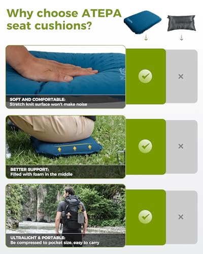 ATEPA Inflatable Seat Cushion - color: 2 Pack - Blue