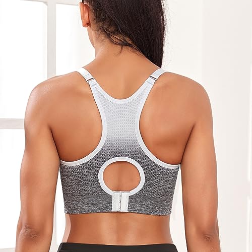 Suekaphin 3 Pack Sports Nursing Bra for Breastfeeding Supportive Bralette Pregnancy Maternity Wirefree Support for Women - color: Gradient-a, size: X-Large