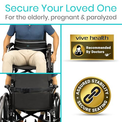 Vive Wheelchair Seatbelt - Safety Belt for the Elderly - Harness for Adults