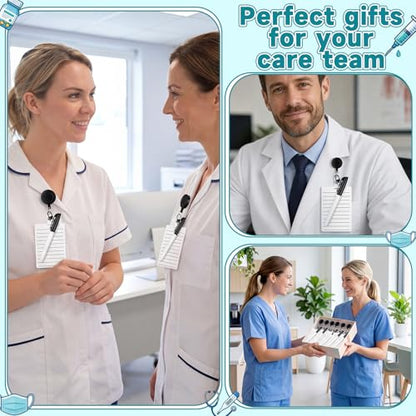 Lincia 6 Sets Nurse Badge Notepad, Retractable Dry Erase Board with Marker - color: Black, style: Lined