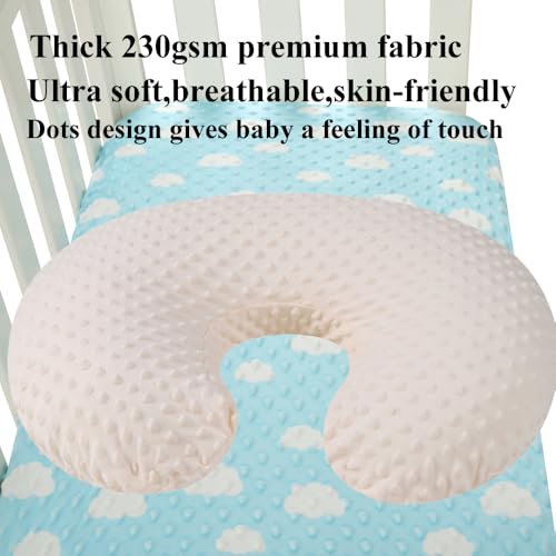 Dot Nursing Pillow Cover Set 2 Pack Compatible with Boppy Pillow - color: Cream & Rabbit