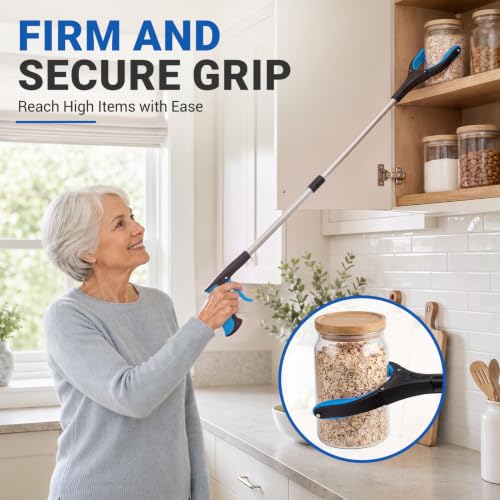 Grabber Reacher Tool - 32” Extra Long Foldable Gripper and Reaching Tool - color: 8-pack