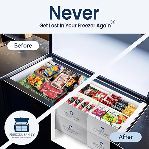 Stackable Chest Freezer Organizer Bins Collapsible Reg 2pk - size: 2 Pack Regular 15x14x9"