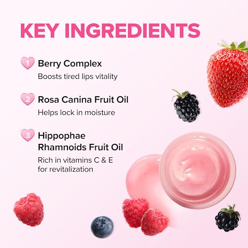 Klavuu Berry Lip Sleeping Mask Overnight for Chapped Lips (0.7oz) - color: Berry