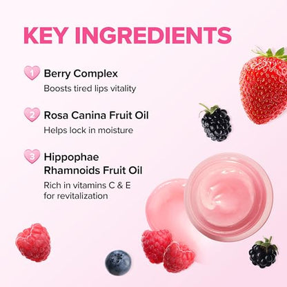 Klavuu Berry Lip Sleeping Mask Overnight for Chapped Lips (0.7oz) - color: Berry