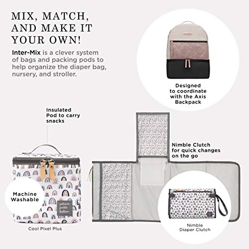 Petunia Pickle Bottom Deluxe Kit, 3-in-1 Grid Caddy Organizer, Lightweight Packing Cubes, Organize Diaper Bag, Stroller, Nursery, Unity