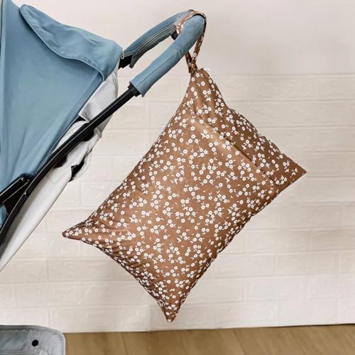 Waterproof Wet Dry Bags with Two Zippered Pockets and Handle - color: Floral