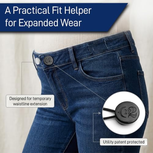 C2 2Pcs Pants Button Extenders - Black - 24L