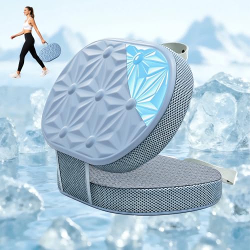 Foldable Cooling Gel Memory Foam Seat Cushion for Outdoor & Stadium Use - color: Gray Fabric