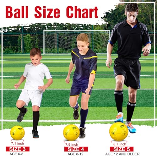 Shappy 2 Pcs Soccer Balls Bulk with Pump Mesh Bag - color: Yellow, size: Size 4