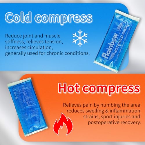 2 Pack Reusable Gel Ice Packs, Flexible Hot Cold Packs for Injuries - style: 4.3" x 9.8" 2 packs