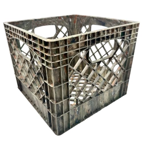 Milk Crate, Stackable Plastic Storage Bin, Camo, 16 Qt, 4-Pack - color: Camo, size: 4-Pack