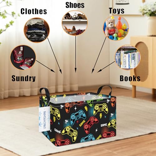 Rectangular Collapsible Game Storage Basket Nursery Toy Organizer - color: Rec Game