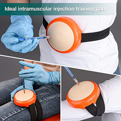 Injection Practice Pad, Wearable IM and SQ Training Model - color: Orange
