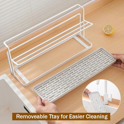 Water Bottle Drying Rack Cup Storage with Drain Tray Mug Organizer for Kitchen - 2 Tiers (Black) - color: Black