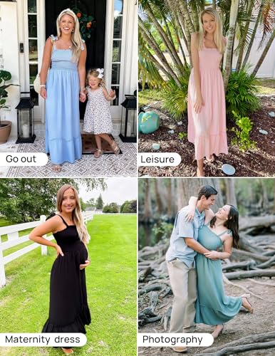 ZESICA Womens Summer Boho Spaghetti Strap Maxi Dress - color: Green, size: X-Large