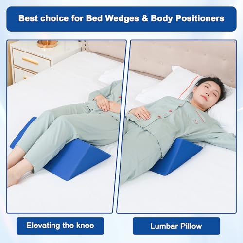 Fanwer Bed Wedges & Body Positioners (3 in 1) for Elderly,19.69",Blue - color: Blue