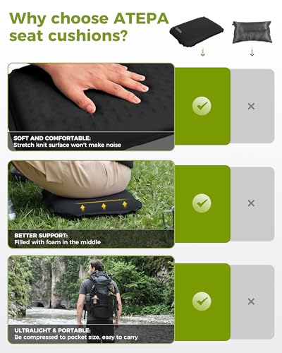 ATEPA Inflatable Seat Cushion - color: 2 Pack - Black