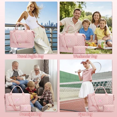 Personalized Gift Idea for Women Her Duffle Bag (Pink,E) - color: Pink, style: E