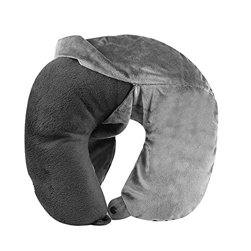 Cloudz Washable Travel Neck Pillow Cover - Grey - color: Grey